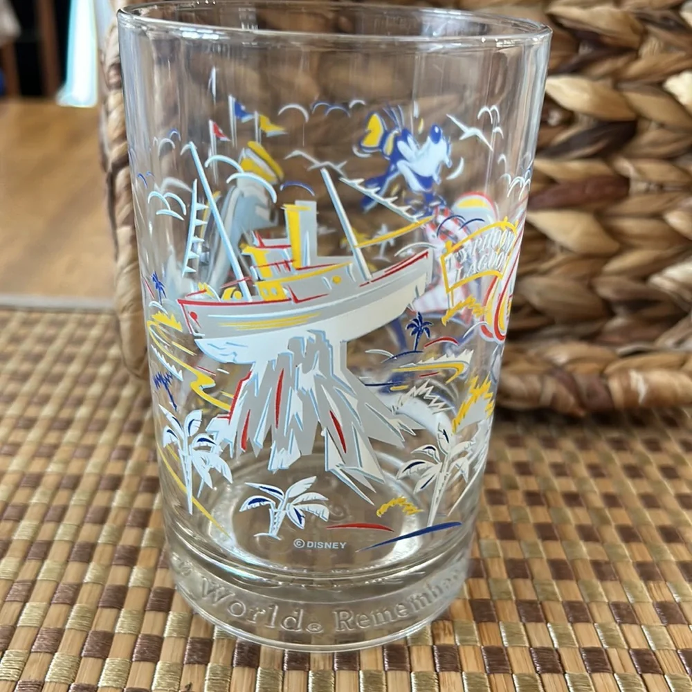 Walt Disney World 25th Anniversary Typhoon Lagoon McDonalds Glass.